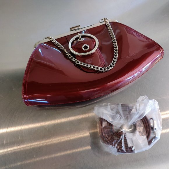 Beijo ruby purse, clutch w/ extra shoulder strap, 10 3/4 by 6 ", lovely! - Picture 9 of 16